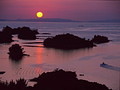 Glow of sunset on Kujukushima Islands